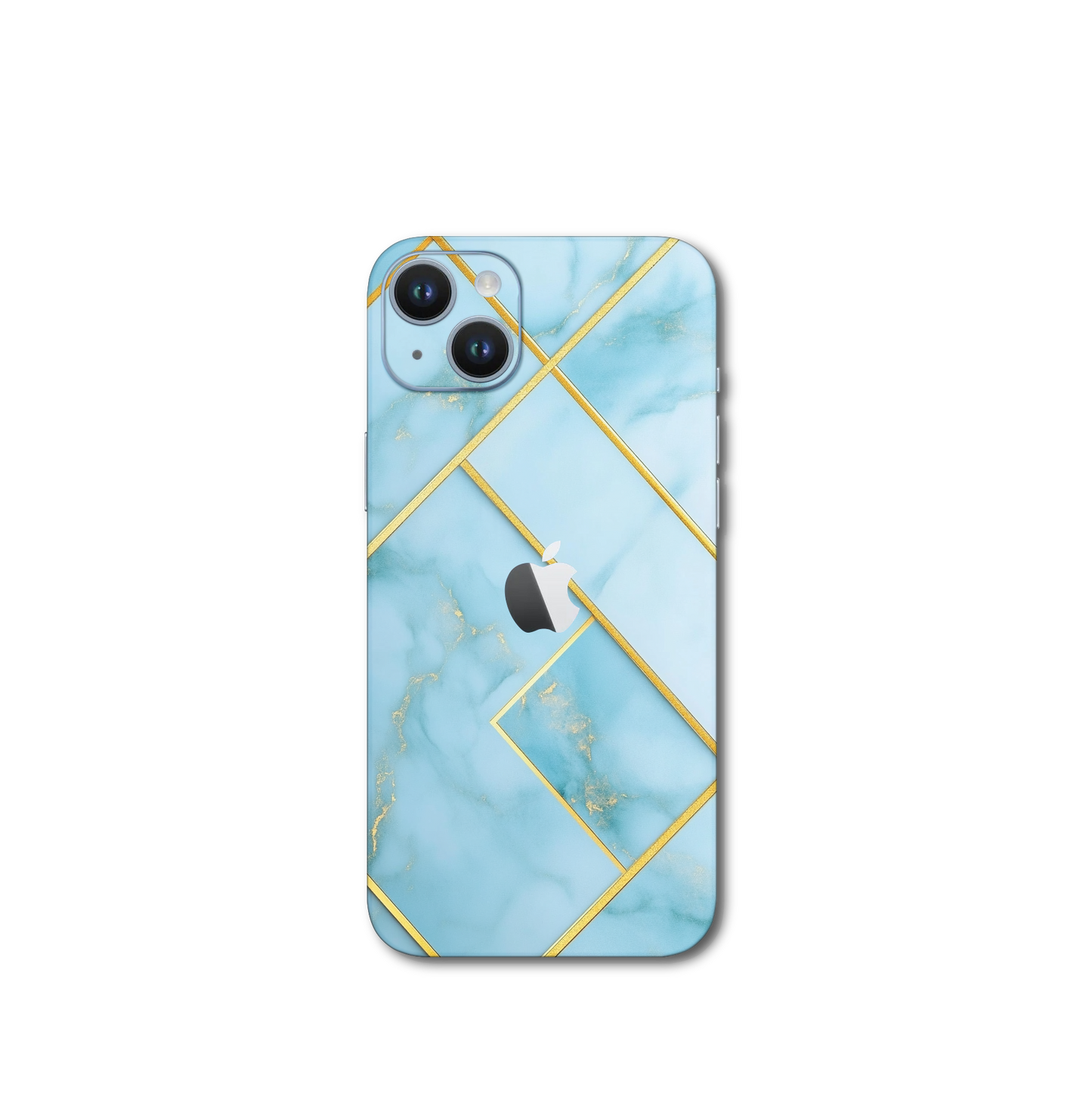 Baby blue and gold v2 iPhone 14 Plus