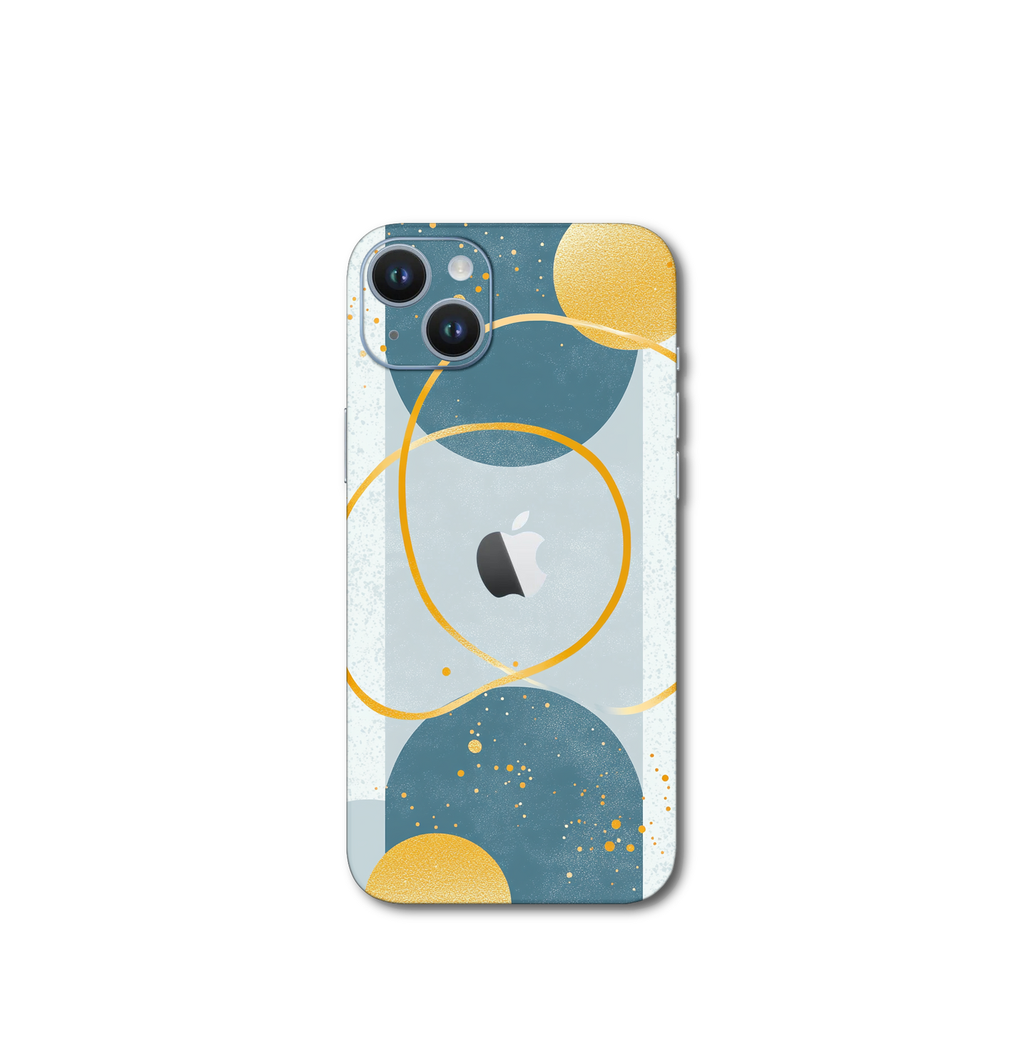 Baby blue and gold v3 iPhone 14 Plus