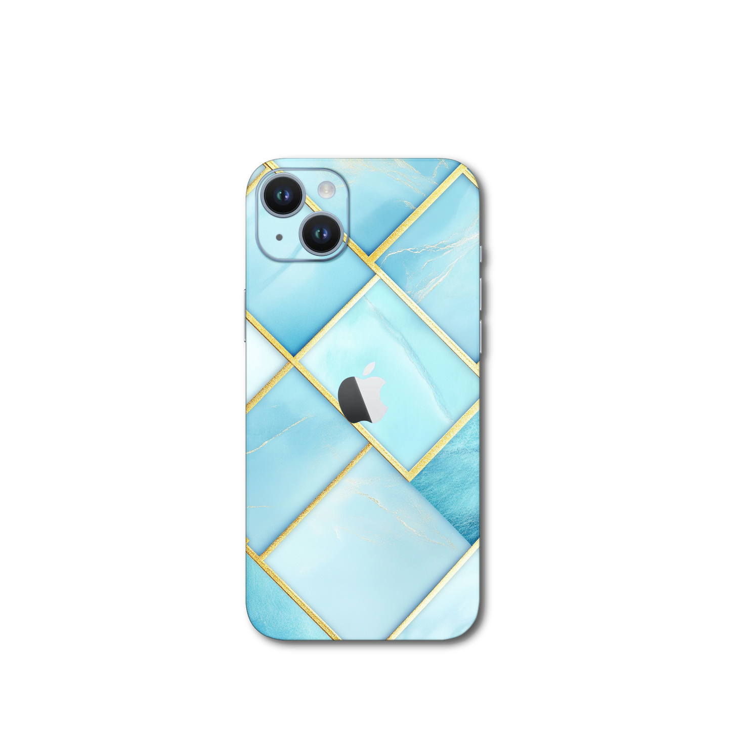 Baby blue and gold v4 iPhone 14 Plus