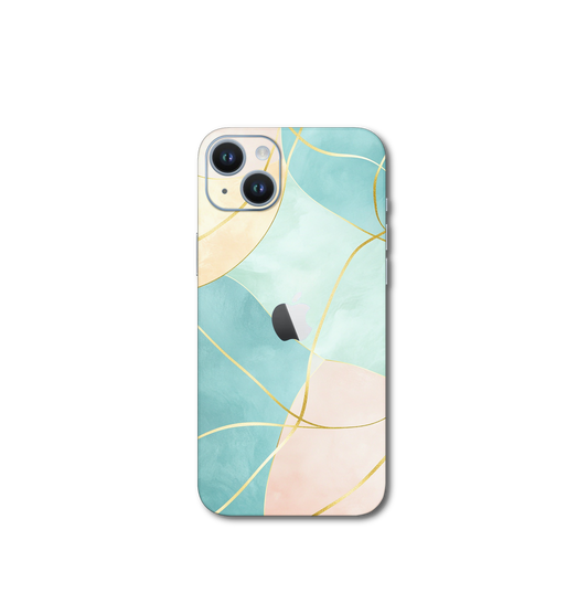 Baby blue and gold v1 iPhone 14 Plus