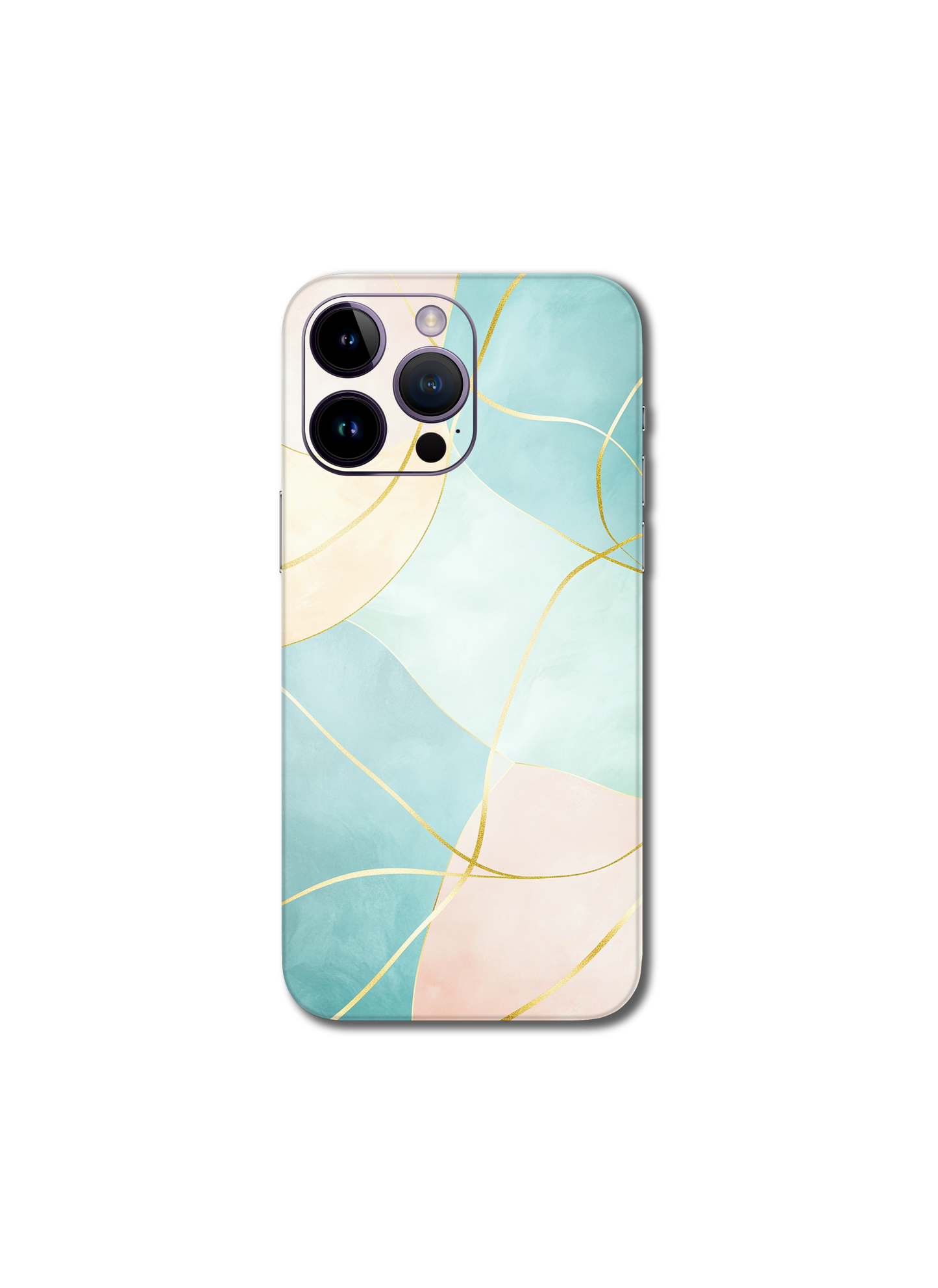 Baby blue and gold v1 iPhone 15 Pro