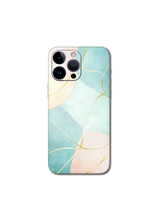 Baby blue and gold v1 iPhone 16 Pro Max