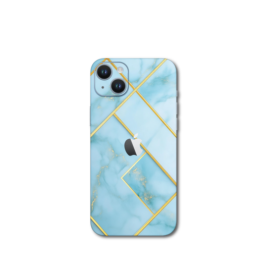 Baby blue and gold v2 iPhone 14 Plus