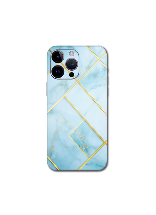 Baby blue and gold v2 iPhone 16 Pro Max