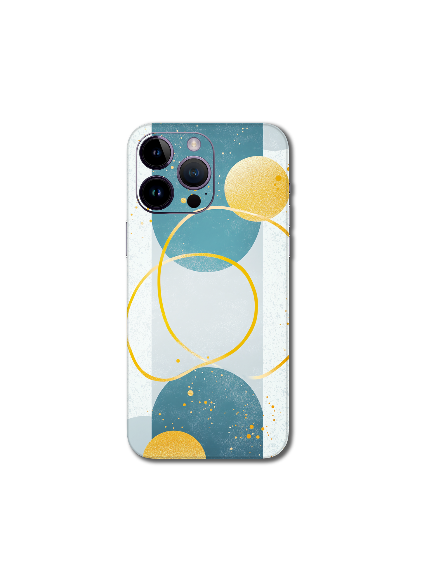 Baby blue and gold v3 iPhone 15 Pro