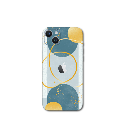 Baby blue and gold v3 iPhone 15 Plus