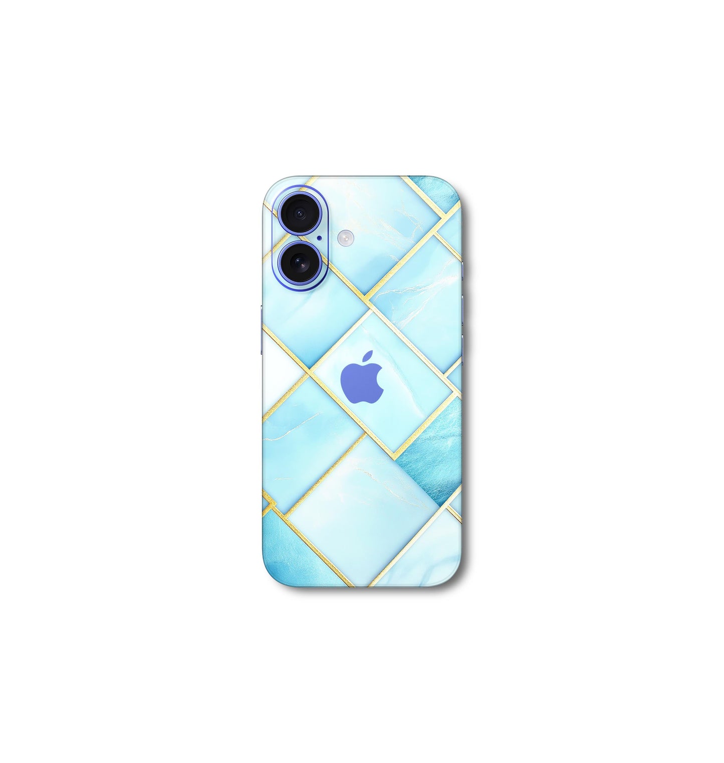 Baby blue and gold v3 iPhone 16