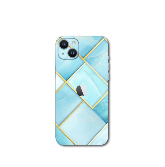 Baby blue and gold v4 iPhone 14 Plus