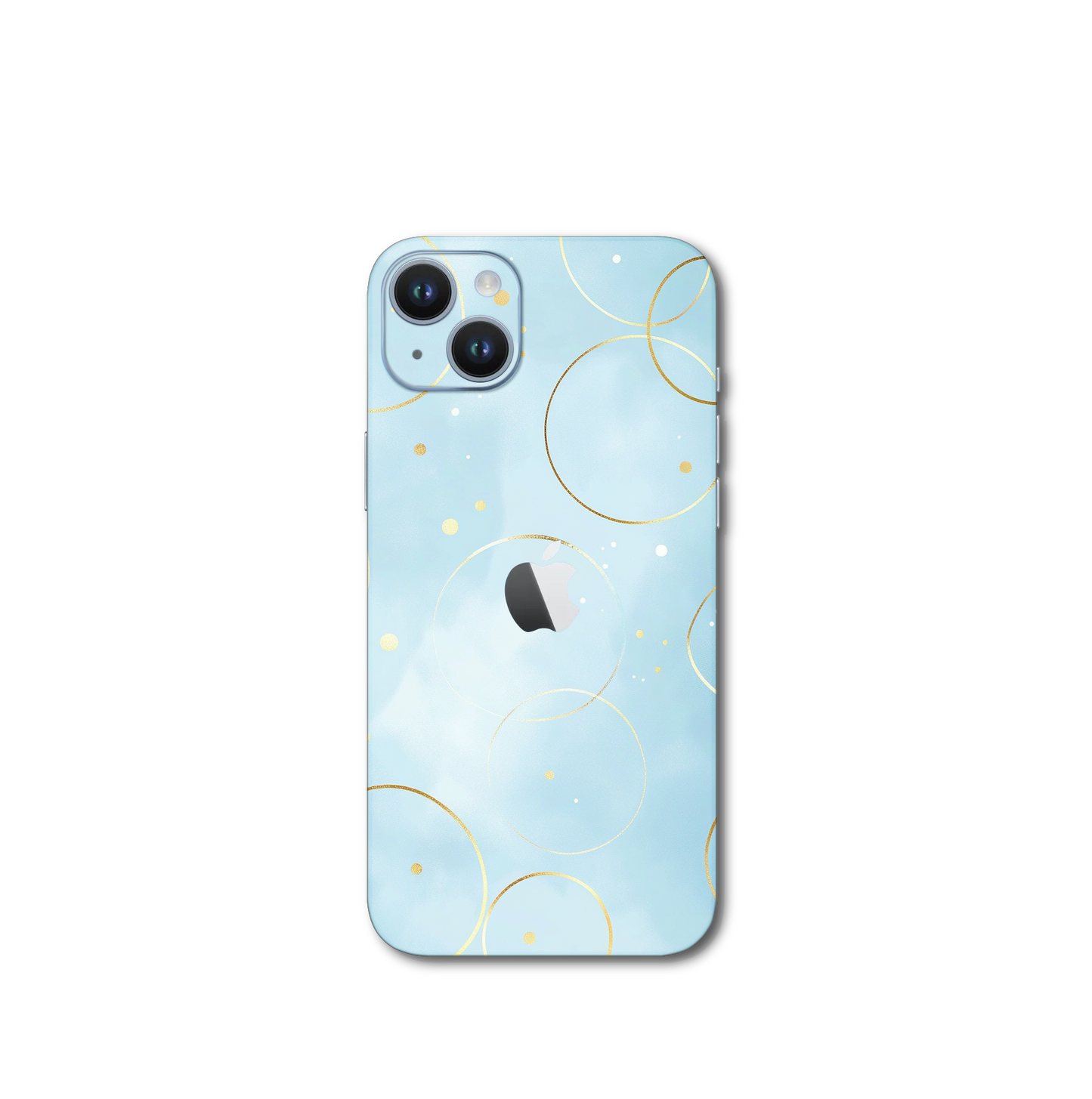 Baby blue and gold v5 iPhone 15 Plus