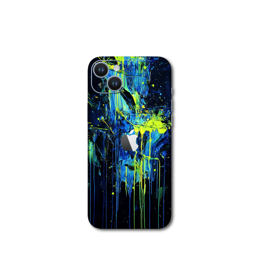 Blue yellow abstract v1 iPhone 14 Plus
