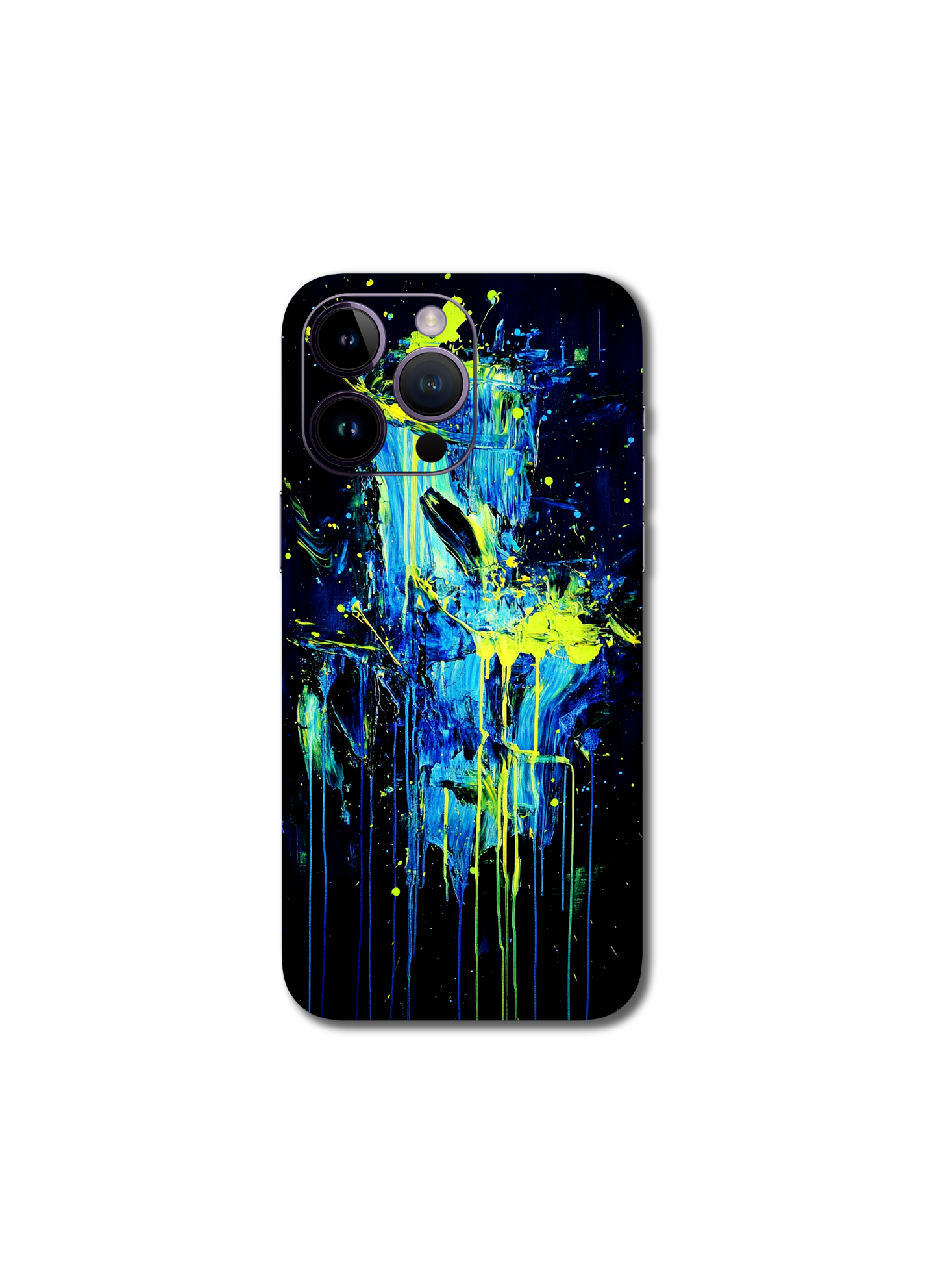 Blue yellow abstract v1 iPhone 15 Pro