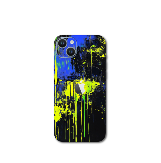 Blue yellow abstract v2 iPhone 14 Plus