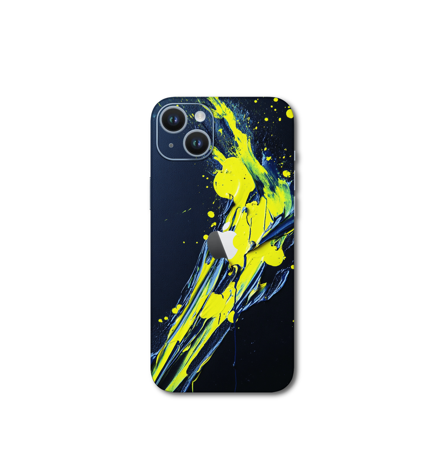 Blue yellow abstract v3 iPhone 15 Plus