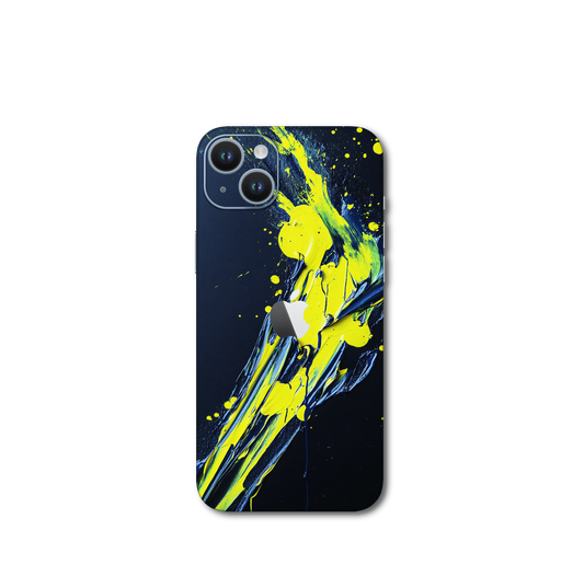 Blue yellow abstract v3 iPhone 14