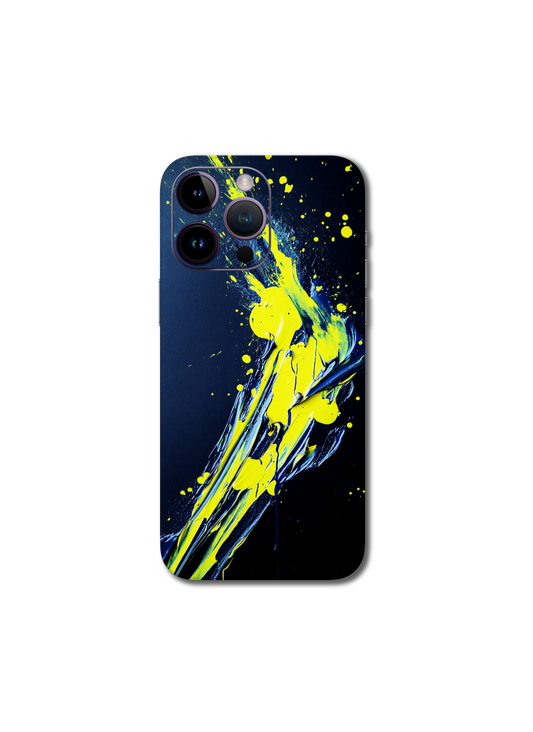 Blue yellow abstract v3 iPhone 15 Pro