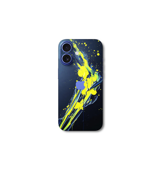 Blue yellow abstract v3 iPhone 16