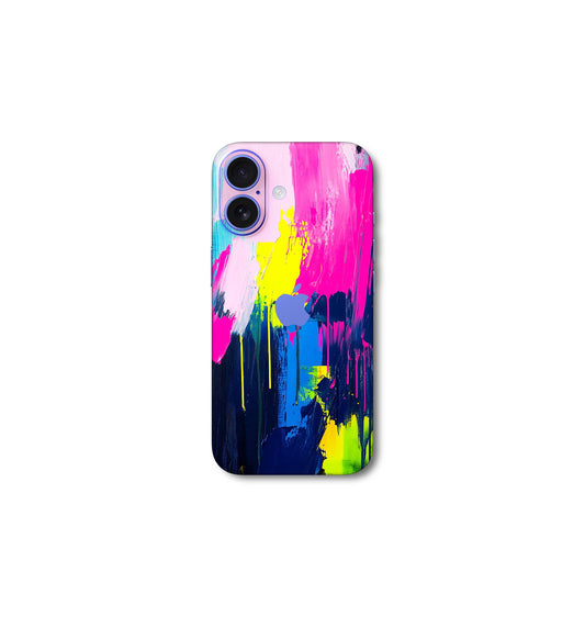 Bold brush strokes pink v2 iPhone 16 Plus